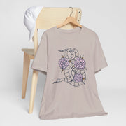 Floral Snake Unisex Jersey Tee - Stylish Graphic T-Shirt for Nature Lovers