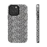 Zebra Print Tough Phone Case - Durable Protection for Style and Function