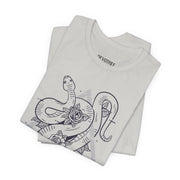 Unisex Jersey Short Sleeve Tee - Mystic Snake and Rose Design