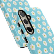 Floral Tough Samsung Galaxy Phone Case - Daisy Design for Summer Vibes
