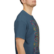 Trippy Nature Unisex Heavy Cotton Tee - Colorful Psychedelic Design