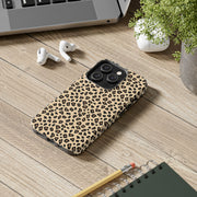 Leopard Print Tough Phone Case - Stylish Protection for Your Device