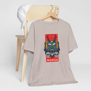 Merge Graphic Unisex Jersey Tee - Bold Skull & Dragon Design