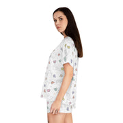 Whimsical Butterfly Women's Short Pajama Set - Cozy & Colorful Sleepwear