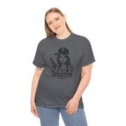 Devotree Unisex Heavy Cotton Tee - Edgy Tattooed Woman Design