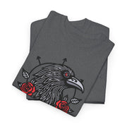 Devotree Unisex Heavy Cotton Tee - Vintage Eagle & Roses Graphic Shirt