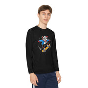 Youth Skateboarding Panda Long Sleeve Tee - Fun and Sporty Design for Active Kids