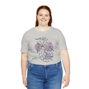 Floral Snake Unisex Jersey Tee - Stylish Graphic T-Shirt for Nature Lovers