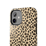 Leopard Print Tough Phone Case - Stylish Protection for Your Device