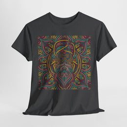 Trippy Nature Unisex Heavy Cotton Tee - Colorful Psychedelic Design
