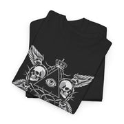 Devotree Skull Wings Unisex Heavy Cotton Tee - Edgy Graphic T-Shirt for Alternative Lifestyle