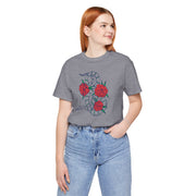Snake and Roses Unisex Jersey Tee - Stylish Graphic Tee for Nature Lovers
