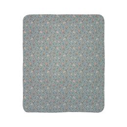 Cozy Fleece Sherpa Blanket with Floral Pattern - Perfect for Home Decor and Gifting