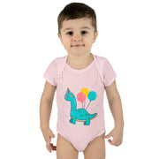 Cute Dinosaur Birthday Bodysuit for Infants - Fun Baby Clothes with Balloons