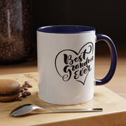 Best Grandma Ever Accent Coffee Mug - Perfect Gift for Mother's Day and Grandparent Celebrations