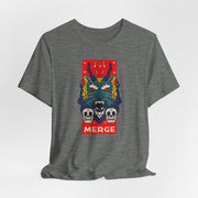 Merge Graphic Unisex Jersey Tee - Bold Skull & Dragon Design