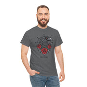 Devotree Unisex Heavy Cotton Tee - Vintage Eagle & Roses Graphic Shirt