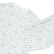 Floral Striped Women's Short Pajama Set - Soft & Comfortable for Relaxing Nights