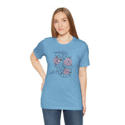 Floral Snake Unisex Jersey Tee - Vibrant Graphic T-Shirt
