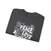 Peace Love Weed Unisex Crewneck Sweatshirt