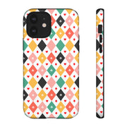 Colorful Playing Card Pattern Tough Case for iPhone