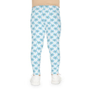 Blue Floral Kids Leggings - Comfortable & Stylish for Playtime