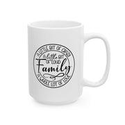 Personalized Family Ceramic Mug - Customizable 11oz & 15oz Sizes