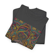 Trippy Nature Unisex Heavy Cotton Tee - Colorful Psychedelic Design