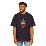 Men's Viking Warrior Heavy Oversized Tee - Bold Graphic Shirt for Casual Wear