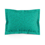 Funky Fruit Microfiber Pillow Sham - Vibrant Teal Bedroom Decor
