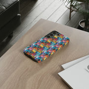 Colorful Cat Pattern Samsung Phone Case - Tough Cases for Cat Lovers