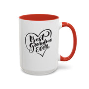 Best Grandma Ever Accent Coffee Mug - Perfect Gift for Mother's Day and Grandparent Celebrations