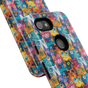 Colorful Cat Google Pixel Phone Case - Tough Cases for Pet Lovers