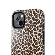 Stylish Leopard Print Tough Phone Case - Durable Protection for Your Device
