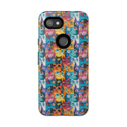 Colorful Cat Google Pixel Phone Case - Tough Cases for Pet Lovers