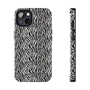 Zebra Print Tough Phone Case - Durable Protection for Style and Function