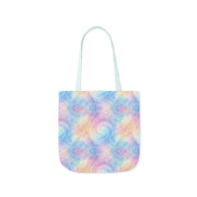 Pastel Tie-Dye Canvas Tote Bag with 5-Color Straps