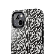 Zebra Print Tough Phone Case - Durable Protection for Style and Function