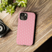 Pink Heart Pattern Tough iPhone Case - Durable Protection for Sweethearts