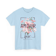 Floral Amour Tee, Romantic T-Shirt, Gift for Her, Cute Casual Wear, Love Shirt, Valentine's Day Gift, Everyday Comfort