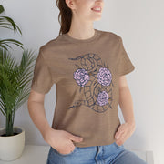 Botanical Snake Unisex Jersey Tee - Stylish Floral Design for Nature Lovers