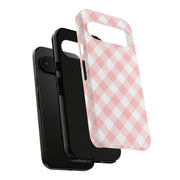 Chic Pink Gingham Google Pixel Phone Case for Tough Protection