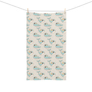 Cute Whale Pattern Hand Towel - Perfect for Beach Days and Home Decor