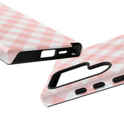 Stylish Pink Plaid Samsung Galaxy Tough Case for Smartphones