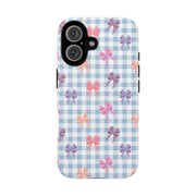 Cute Bow Pattern iPhone Case - Tough Cases for Girls & Women