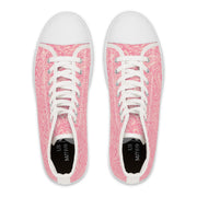 Stylish Pink High Top Sneakers for Women - Trendy Floral Pattern