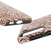 Stylish Zebra Print Tough Phone Case - Durable Protection & Trendy Design