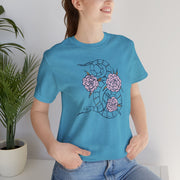 Floral Snake Unisex Jersey Tee - Vibrant Graphic T-Shirt