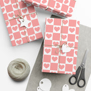 Charming Heart Pattern Gift Wrap Papers - Perfect for Valentine’s Day & Special Occasions