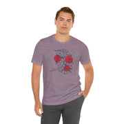 Snake and Roses Unisex Jersey Tee - Stylish Graphic Tee for Nature Lovers